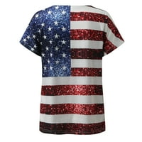 SNGXGN američka zastava majica Žene 4. jula Patriotska majica Vintage Dan neovisnosti Ispis Grafički