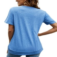 Capreze Ženska majica kratkih rukava Casual Ljetni vrhovi Loungewwear Pulover Crew Neck majica