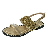 Sandale za žene Dressy ljetne modne retro kopče cipele zlato 41