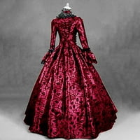 Floleo ženska haljina za uklanjanje haljina Ljeto Žene jeseni zimske gotičke retro cvjetne kuglične