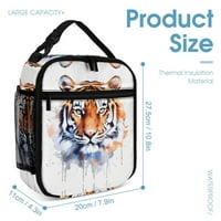 Biventing Store Cute Tiger Školska torba za teen dječake u prijenosnim torbi za olovke Rezervirajte vodootporan obrok-bo ruksak