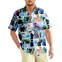 Grafičke majice za plave brave za muškarce, plavi brava Holiday stil tiskani Havajski vrh ljeto na plaži
