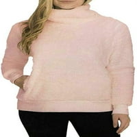 Lukka Lu ženski vrat šerpa pulover džemper, ružičasti mali - novi