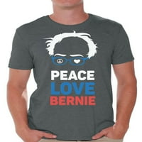 Newkward Styles Mir Love Bernie Muška majica Bernie za predsjednika majica za muškarce Bernie majica