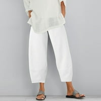 Umfun ženske ljetne hlače Ležerne prilike rastezljive radne hlače visoke struke plus veličine pamučne