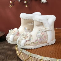 Leey-World Toddler Cipele Toddler Etničko stil pamučne čizme za GilRS platnene cipele tople zimske čizme