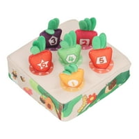 Buyweek Carrot lutka izvlačenje igračke boje podudaranje brojeva radish žetva biljna polja plišana igra za sortiranje igrača za dječju interakciju 1-6