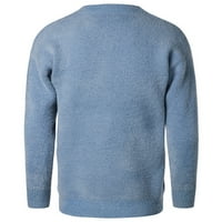 Odieerbi Dukseri za muškarce Jesen Zimski pleteni džemper Novi okrugli vrat Pulover dno košulje na imitaciji