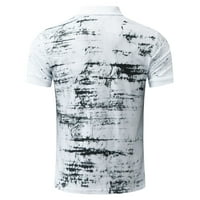 Muns majica s prskanjem tinte za tintu patent zatvarač Okrenite košulju kratkih rukava s kratkim rukavima