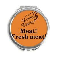 Ljubav jedu meso Art Deco modna ruka Kompaktno zrcalo okruglo Prijenosne džepne staklo