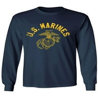 S. Marines Vintage luk zlatna majica za odrasle dugih rukava