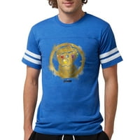 Cafepress - Zlatna Infinity Gauntlet - Muška fudbalska majica