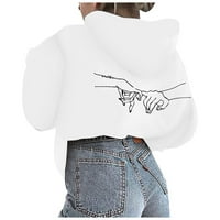 Žensko pismo Ispis Grafički kapuljač Ležerni pulover Lagane majice