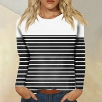 Žene ležerne majice dugih rukava dukserice s posadom pulover opuštenog fit vrhova