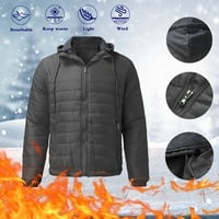 Muška jesen i zimski jakni kaput Leisure Plus Veličina Šešir Zip Pocket pamuk podstavljena topla mekana