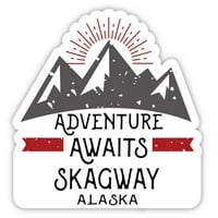 Skagway Alaska suvenir Vinil naljepnica za naljepnicu Avantura čeka dizajn