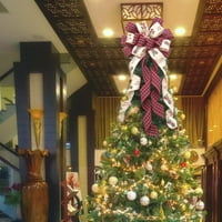Božićno stablo, veliki topper luk sa streamer ožičenim rubom za božićni ukras