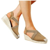 NSENDM ženske sandale široke širine ženske cipele debele donje cipele platforme ženske široke širine sandale sandale smeđe 8.5