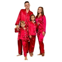 Mortilo Family Pajamas pidžama za dječaka Djevojka Holiday Jesen Zima V izrez Casual set Noćna odjeća