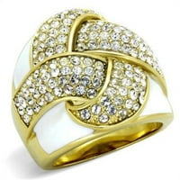 Ženski prsten od nehrđajućeg čelika za žene sa gornjim klasom Crystal - Veličina 9