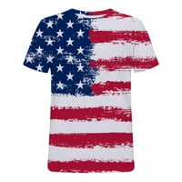 CLlios muške košulje od 4. jula Patriotska američka zastava tines tees atletic crew izrez top americana