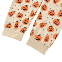 Poboljsko porodično podudaranje odjeće Halloween bundeve print pidžama set Tata Mom Kids Baby dugih