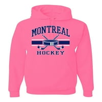 Divlji Bobby Grad Montreal Hokej Fantasy Fan Sports Unise Dukserice Hoodie, Neon Pink, X-Veliki