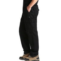 Xinqinghao Lounge Hlače Muške modne casual multi džepne kopče muške teretne hlače na otvorenom hlače