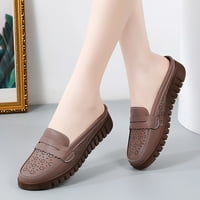 Hoksml Flats Cipele, ženske svestrane ravne cipele meke donje velike veličine casual pune boje cipele kožne cipele na klirensu