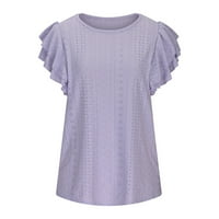 Ženske ležerne majice Osnovne ljetne vrhove labave boje bluza u boji Modni ženski kratki rukav Ljeto