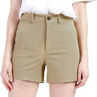 Jyeity Womens Plus Veličina Veličina $ Hlače, džep plus veličine kratke hlače Khaki ženske ljetne kratke hlače veličine 4xl