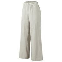 DTIDTPE široke pantalone za žene, ženske ležerne kožerdne velike struke sa širokim hlačama sa širokim