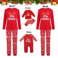 Homchy Christmas Tata Print bluza za bluzu i hlače Xmas Božićne pidžame za porodicu