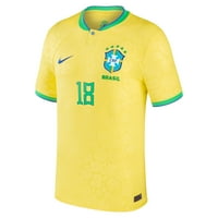 Muški Nike Gabriel Jesus Yellow Brazil Replica Nacionalni tim Replica Home dres
