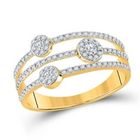 Ženska solidna 10KT žuta zlatna okrugla Diamond BAND prsten CTTW Ring veličine 7
