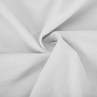 Charella ženske haljine sa čvrstim nabojem modne ležerne bueke V-izrez kratki rukav duga haljina bijela,