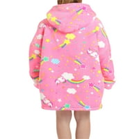 Prevelika kapuljača pokrivačica Fluffy fleece pokrivač kapuljača za žene muškarci Djeca koja se nosi