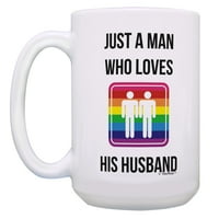 Thiswary Rainbow Pride zastava samo čovjek koji voli muž 15oz mužva kafe