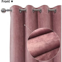 Gomelly Blackout zavjesa UV zaštita za zaštitu gusene čvrstog luksuznog dnevnog boravka Grommet Pink