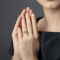 ZTTD modni srčani prsten Ljubav prsten za rhinestone za žene vole šuplje rinestone prsten