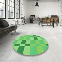Ahgly Company u zatvorenom okruglom uzorak smaragdno prostirke zelene površine, 7 'krug