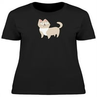 Uplašena bež mačka doodle majica - MIMage by Shutterstock, ženska X-velika