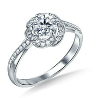2. CTS moissan zaručni prsten za žene, okrugli rez VVS Moissanite prsten, zaručni prsten za udruženje,