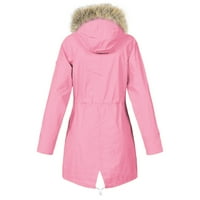 Zimskog kaputa za žene - čvrste pune zip dugih rukava dugih rukava topla WindBreaker fleece jakna anorak