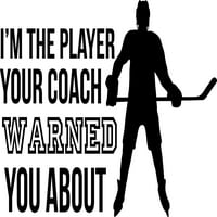 Igrač koji vam je trener upozorio na smiješne naljepnice za hokej na ledu za zidove kore i stick Wall