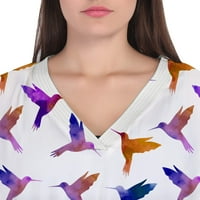 Ptice ženska casual labava maxi dugačak kaftan haljina rukav poliester kaftan bijeli