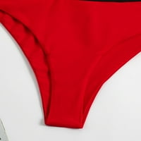 4. jula kupaće kostimi za žene slatka kupaća odijela dva set kupaće kostime uz plažu Crveni XS