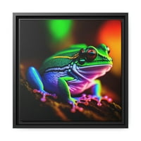 Neon Tree Frog Uramljeno platno Zidno umjetnost - pop umjetnost Stephen Chambers