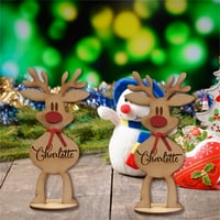 Sprifallbaby Christmasne Drvene rešetke ukrase za božićne stablo ukrasi zanatske ukrase za božićne stakle umetnicke zalihe