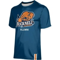 Muška izgled Blue Bucknell Bison Alumni logo Stripe majica